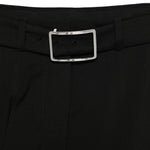 Shorts Ghiera in lana vergine con cintura in nero Maxmara sportmax - donna 