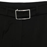 Shorts Ghiera in lana vergine con cintura in nero Maxmara sportmax - donna 