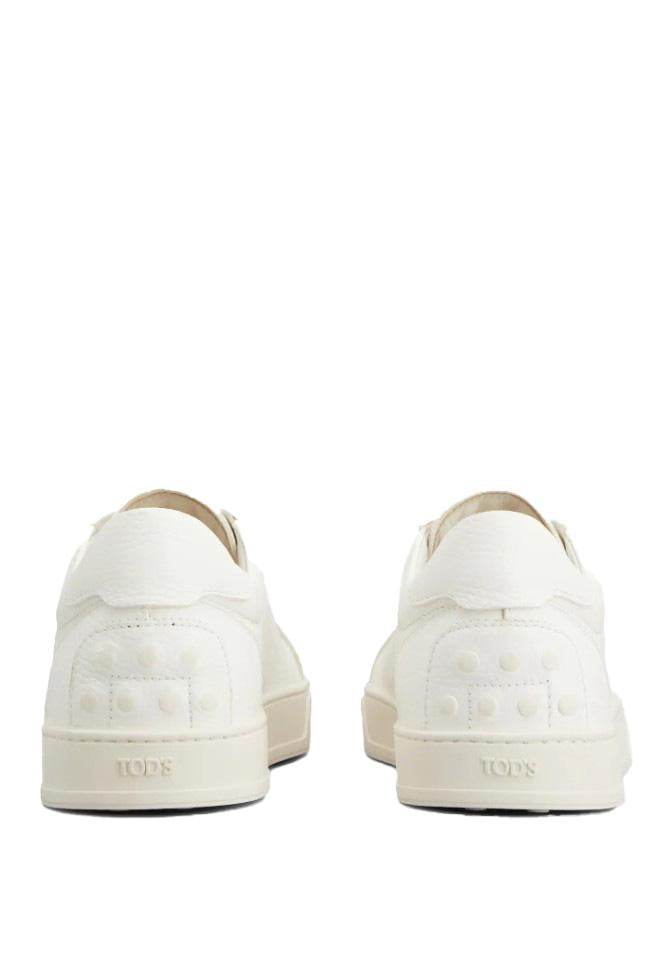 Sneakers basse in pelle scamosciata in bianco Tod's - uomo 