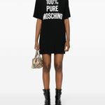 Abito con stampa in nero - donna 