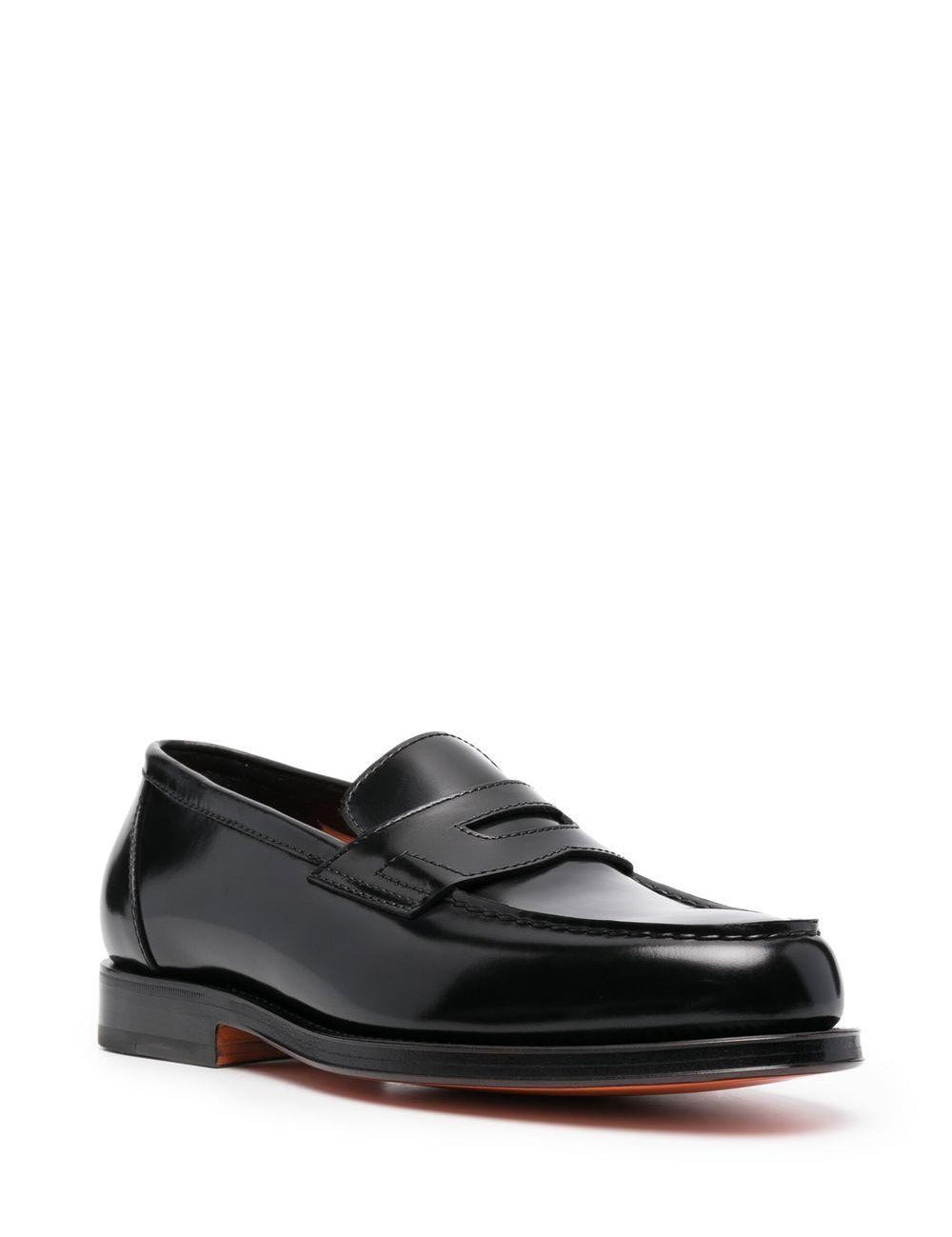 Mocassini gunter  in nero Santoni - uomo 
