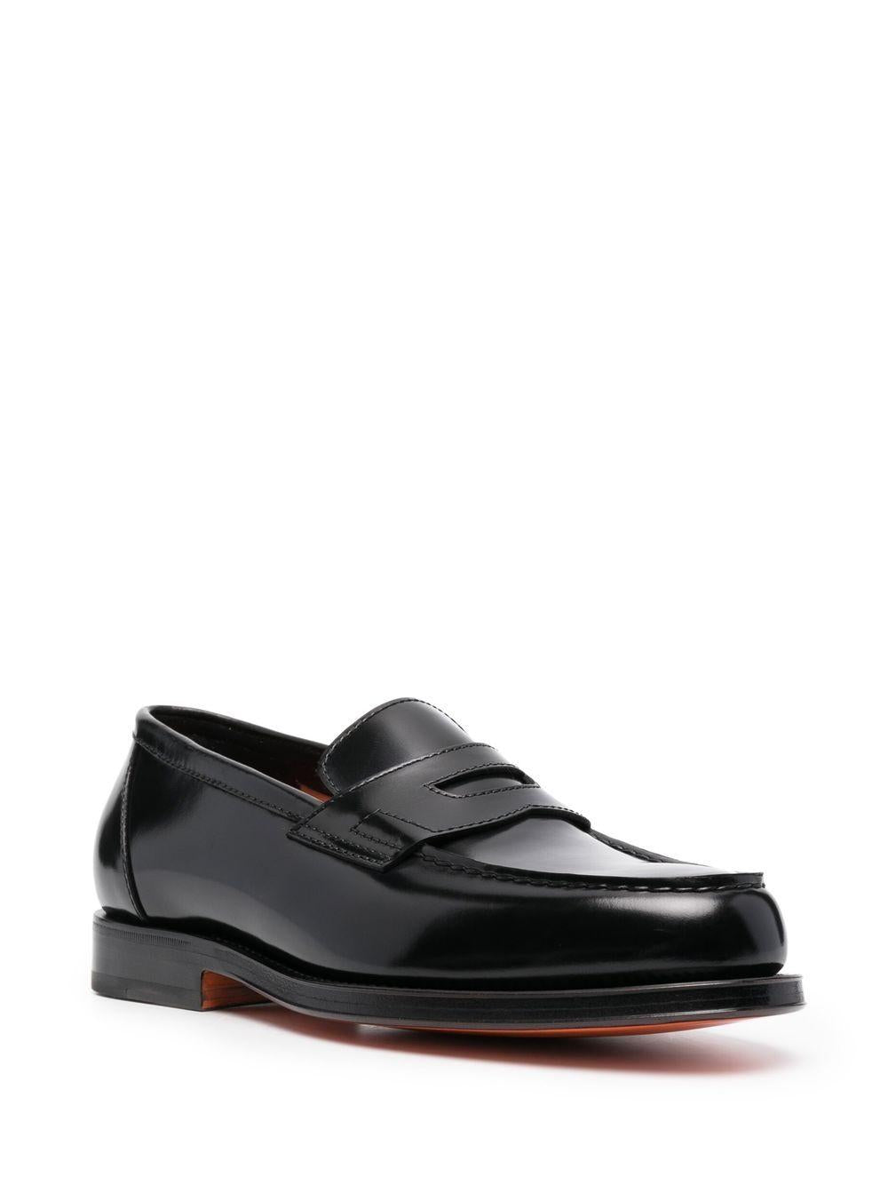 Mocassini gunter  in nero Santoni - uomo 