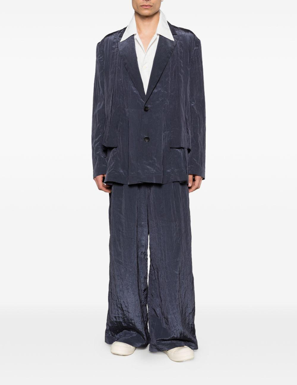 Blazer monopetto in blu Feng Chen Wang - uomo 