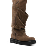 Stivali alti al ginocchio in pelle walk 35mm in marrone The attico - donna 