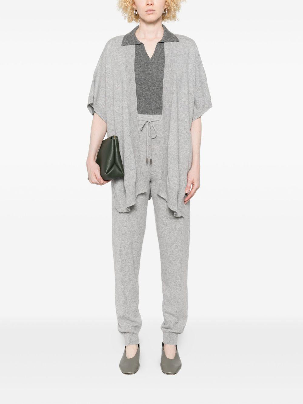 Cardigan a maniche corte in grigio Gotha - donna 