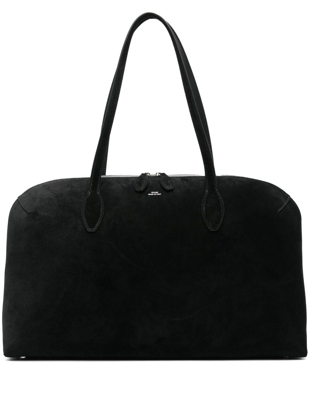Borsa a spalla in suede in nero Toteme - donna 