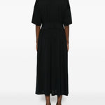 Abito midi plissettato in nero Toteme - donna 
