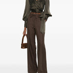 Blusa a portafoglio in verde oliva Zimmermann - donna 