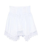 Minigonna a balze con bordi in pizzo in bianco Charo ruiz ibiza 1989 - donna 