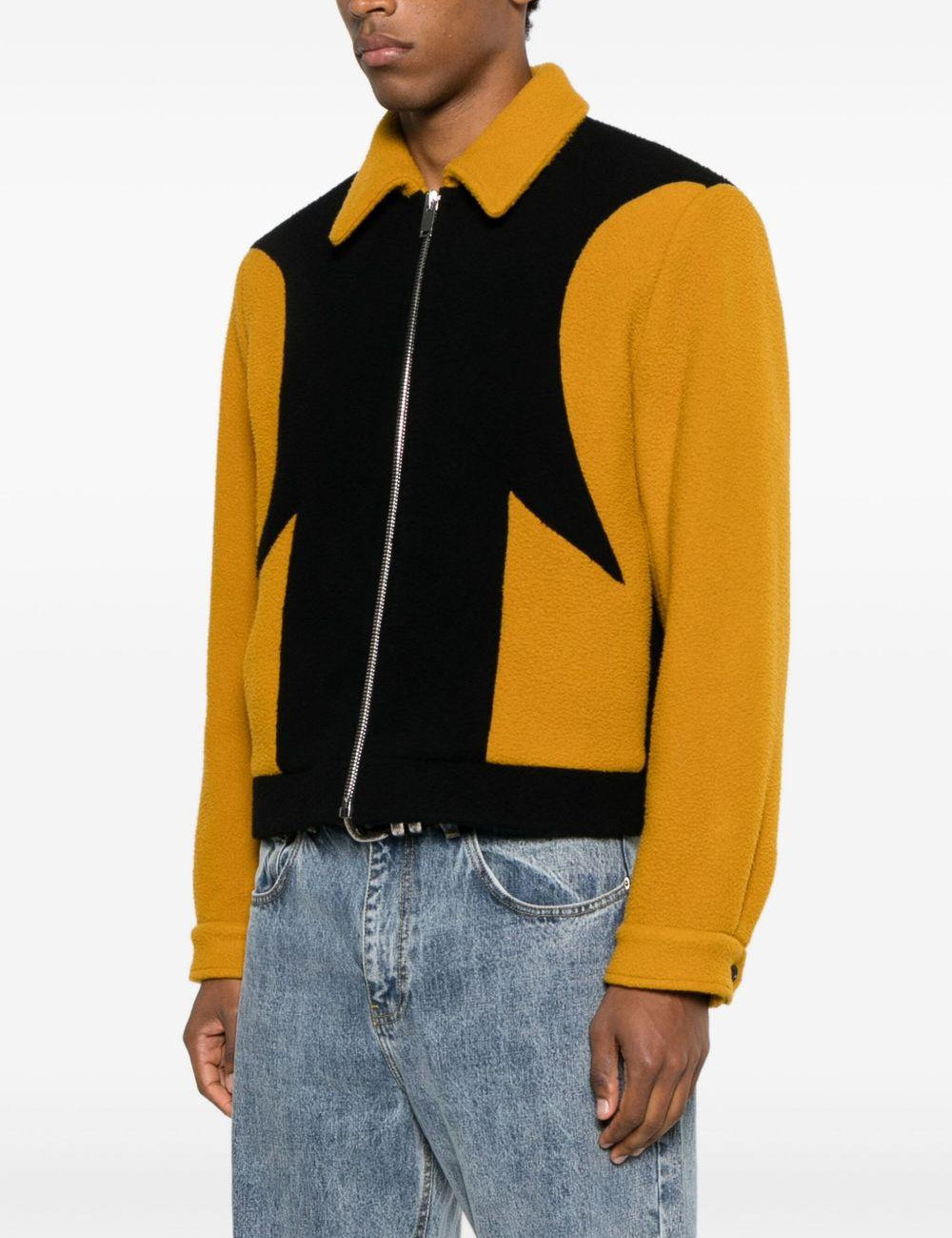 Giacca a pannelli corky in nero e giallo Second layer - uomo 