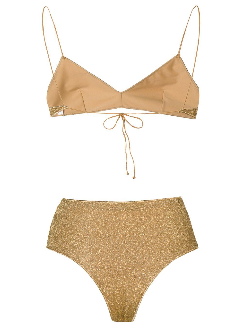 Bikini due pezzi Lumière in oro Oséree - donna 