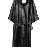 Cappotto con cintura in nero Darkpark - donna 