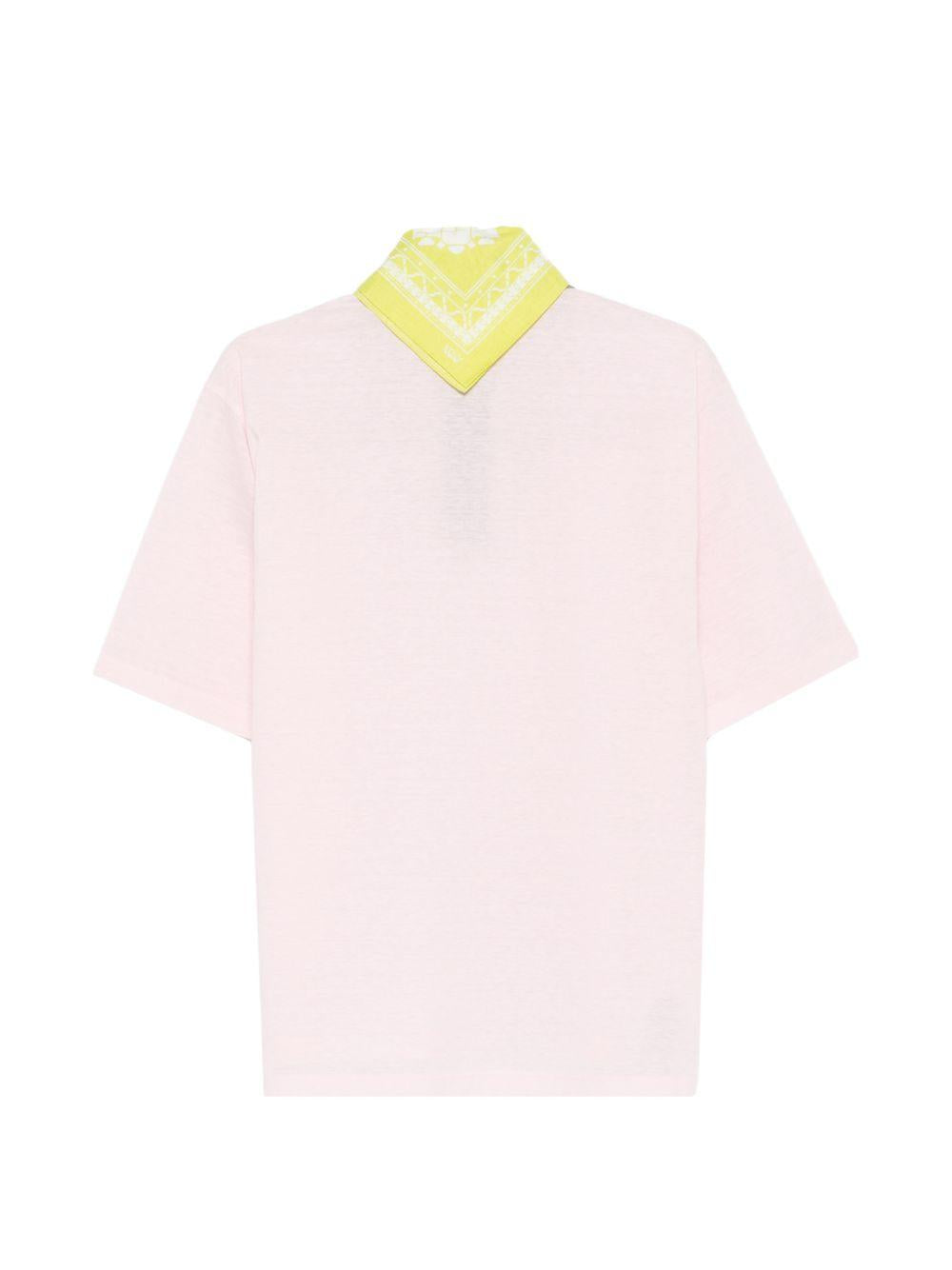 Polo con logo ricamato in rosa Kolor - uomo 