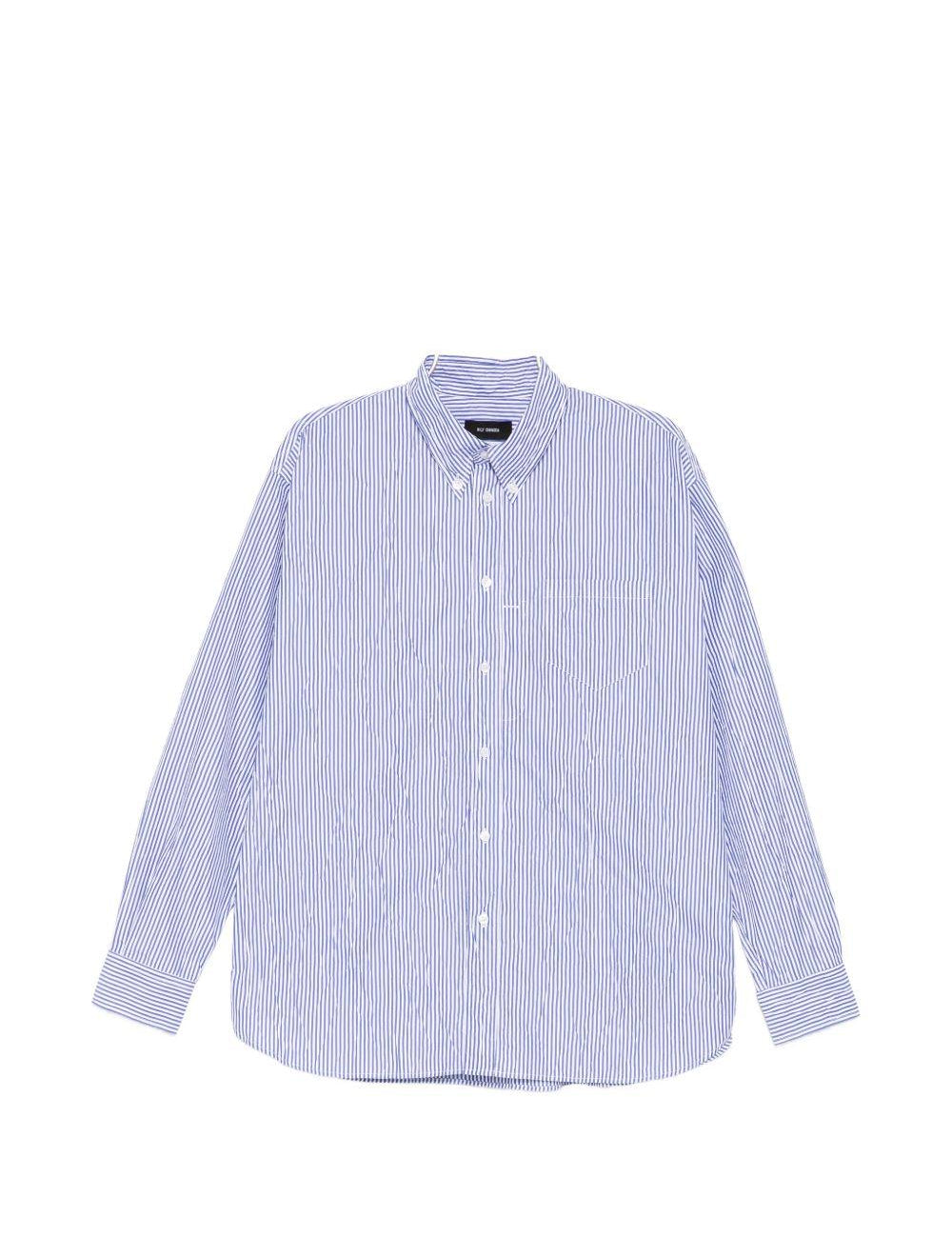 Camicia a righe con bottoni in blu Willy chavarria - uomo 