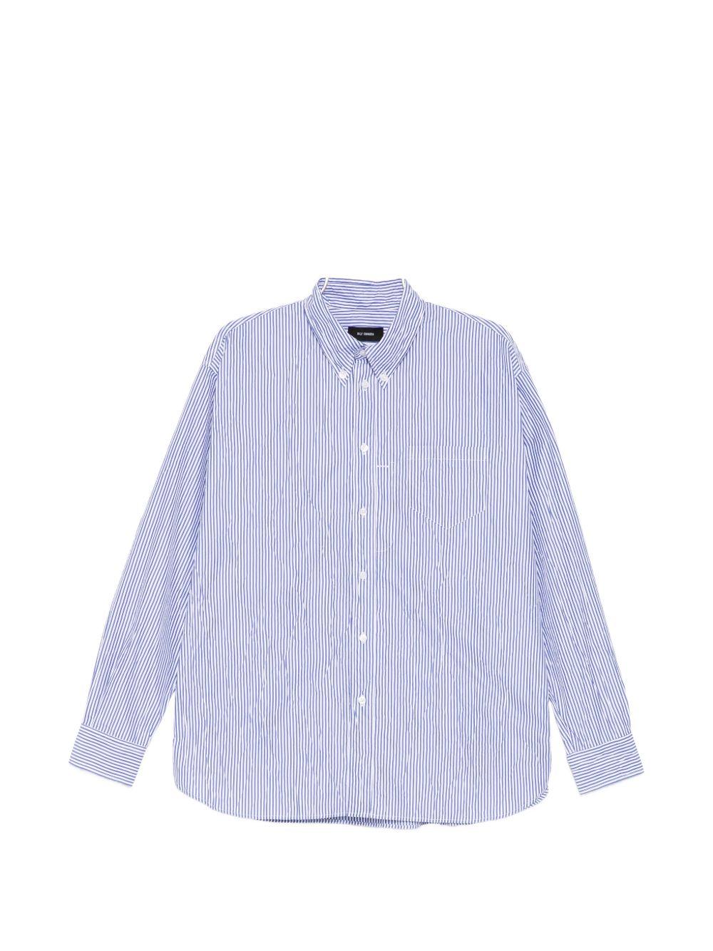 Camicia a righe con bottoni in blu Willy chavarria - uomo 
