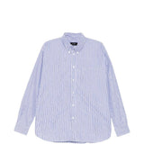 Camicia a righe con bottoni in blu Willy chavarria - uomo 