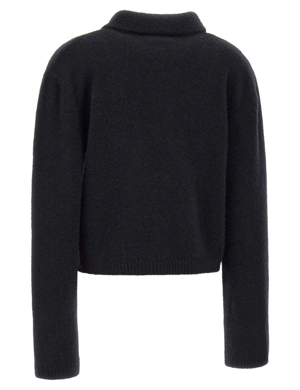 Polo a maniche lunghe in nero Laneus - uomo 
