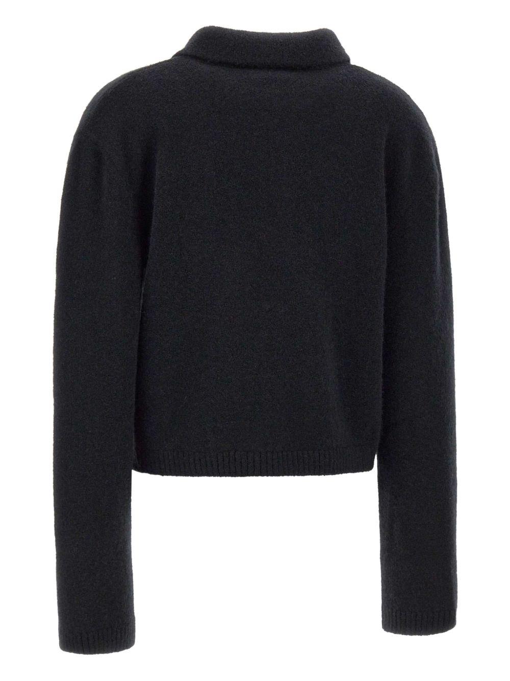 Polo a maniche lunghe in nero Laneus - uomo 