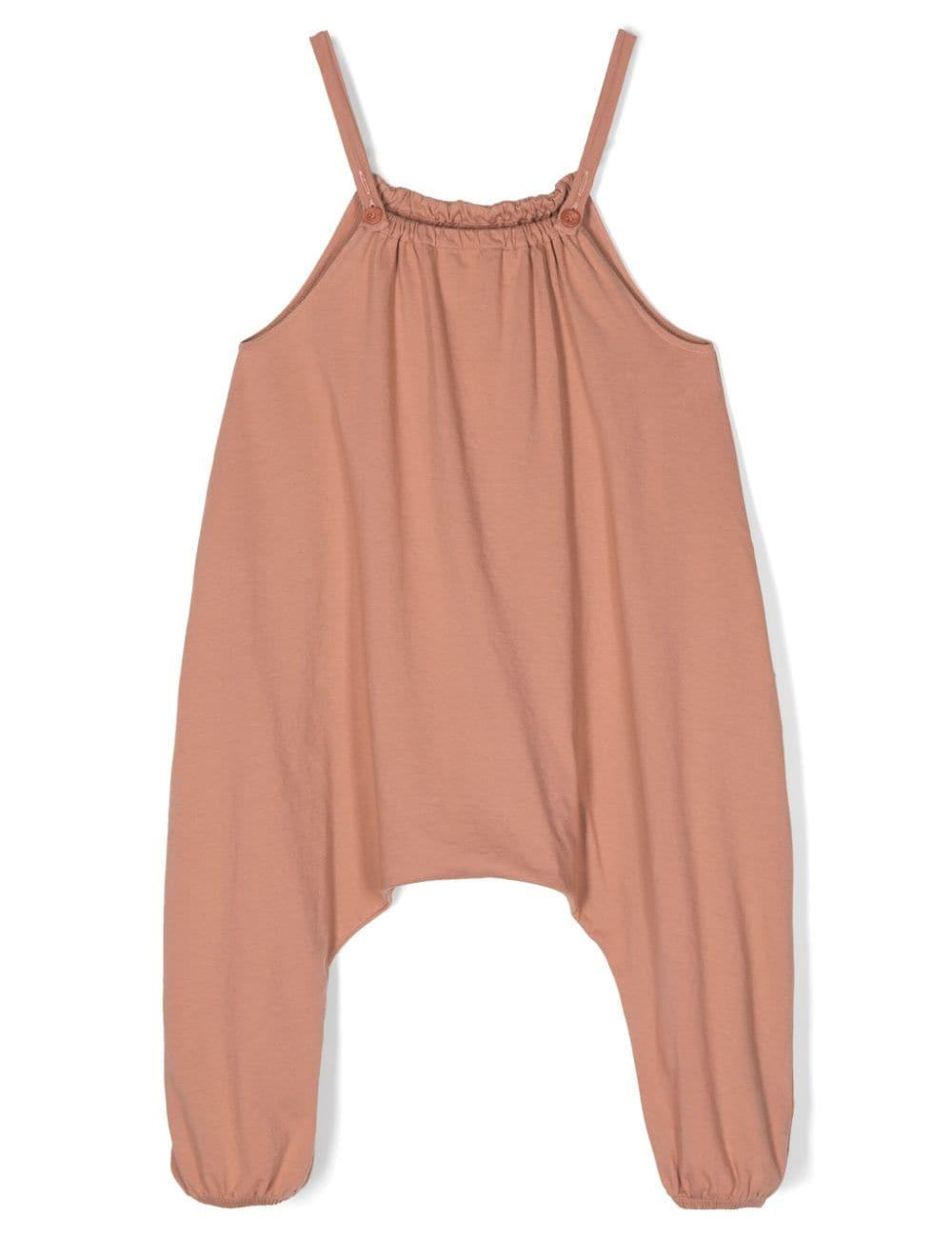 Salopette con ruches in rosa - bambino 