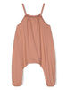 Salopette con ruches in rosa - bambino