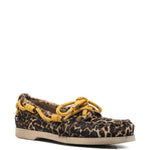 Mocassini cruise con stampa leopardata in marrone Golden goose - donna 