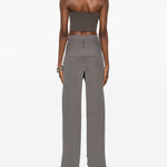 Top corto a costine sottili in grigio Rick owens - donna 