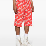 Bermuda Coca-Cola con stampa in rosso - uomo 