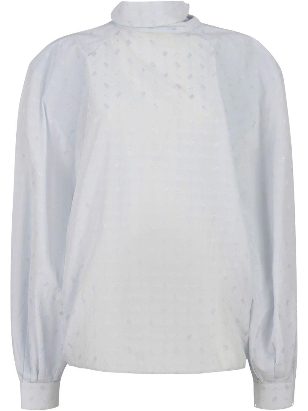 Blusa a collo alto in celeste Marni - donna 