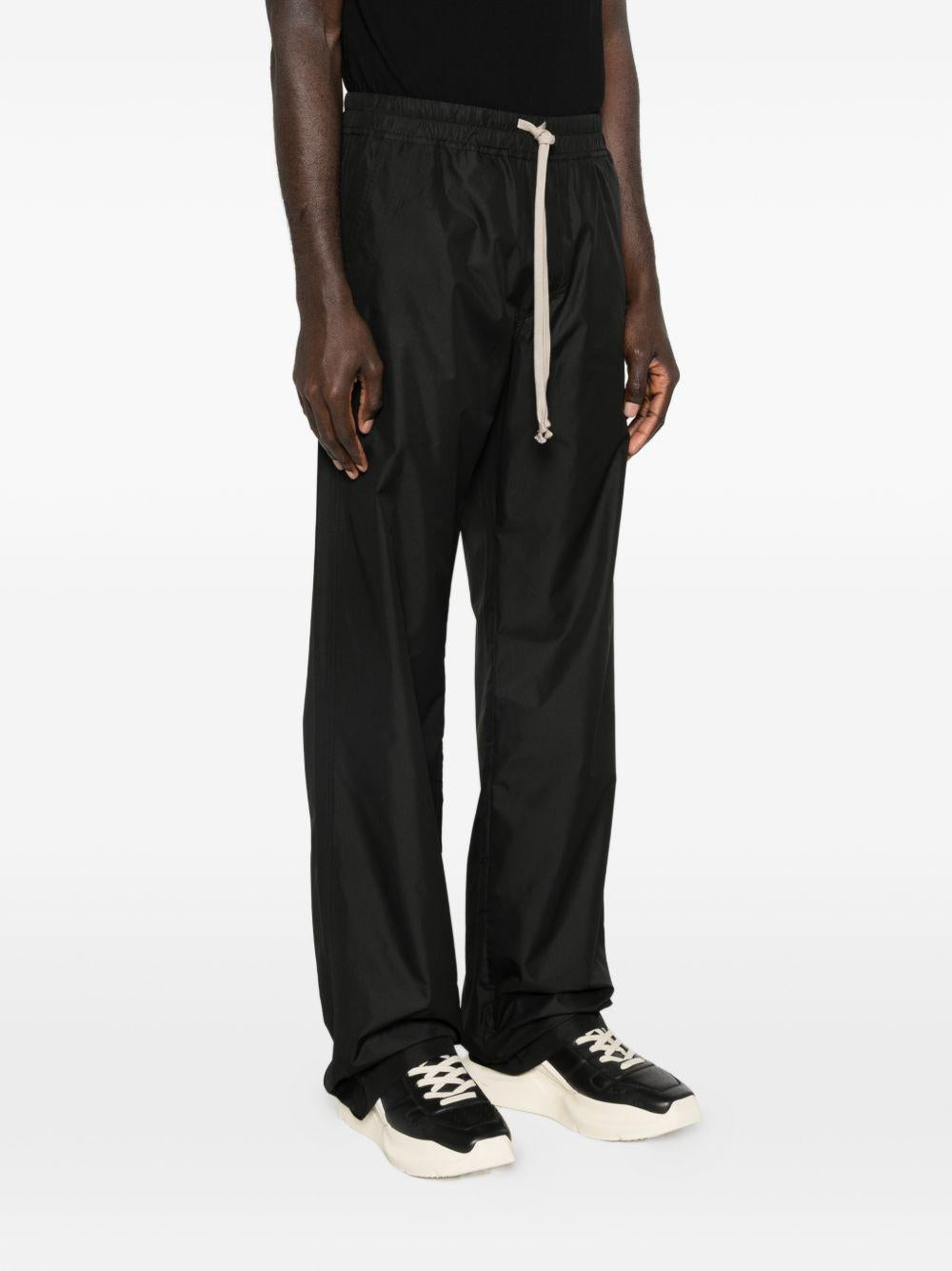 Pantaloni a gamba dritta con coulisse in nero Rick Owens x Moncler - uomo 