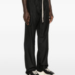 Pantaloni a gamba dritta con coulisse in nero Rick Owens x Moncler - uomo 
