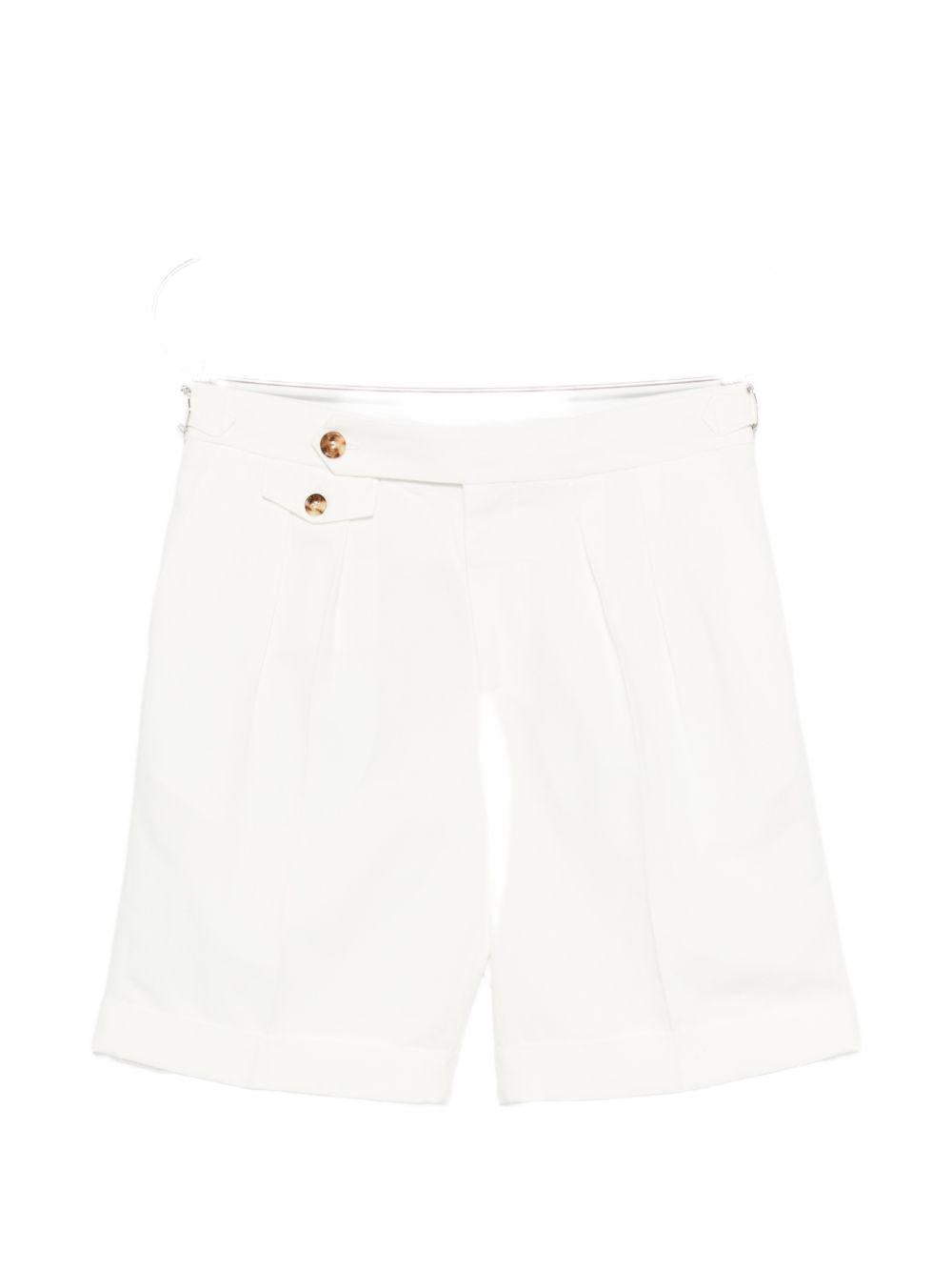 Pantaloncini con bottoni in bianco Brunello cucinelli - uomo 