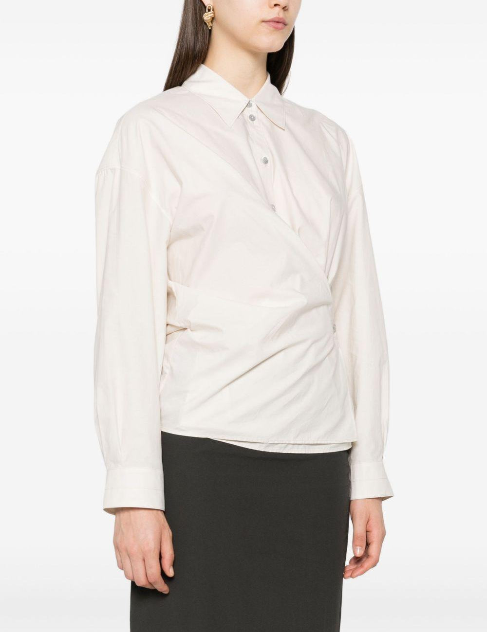 Camicia con chiusura laterale in avorio Lemaire - donna 