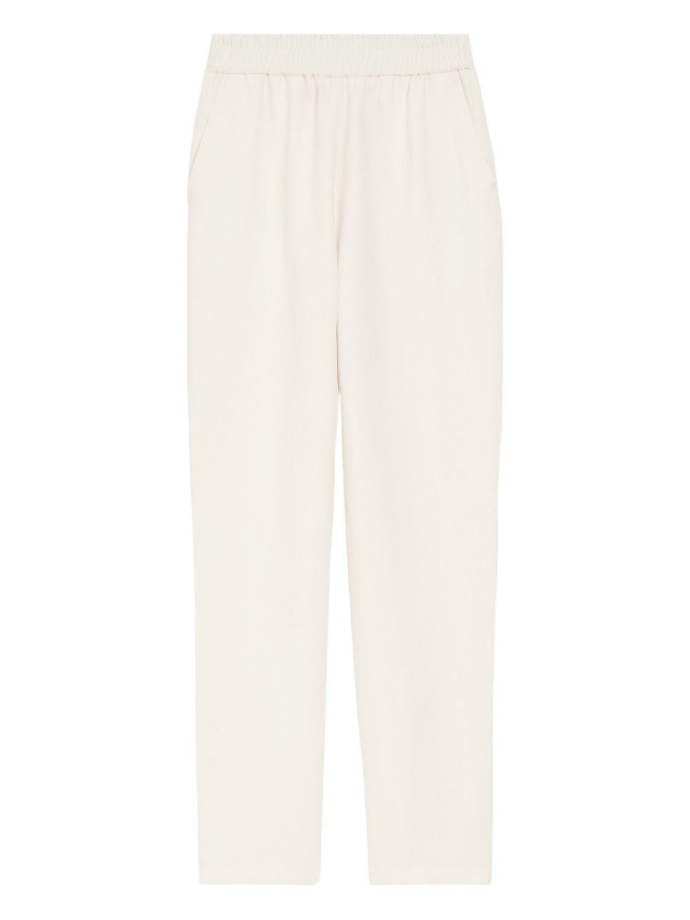 PANTALONI CON VITA ELASTICIZZATA IN BIANCO AMI PARIS - DONNA 