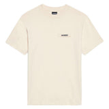 T-shirt con logo in avorio Jacquemus - uomo 