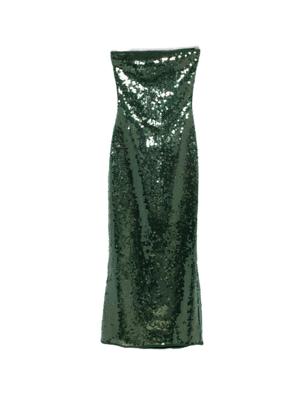 Abito di paillettes in verde Oséree - donna 