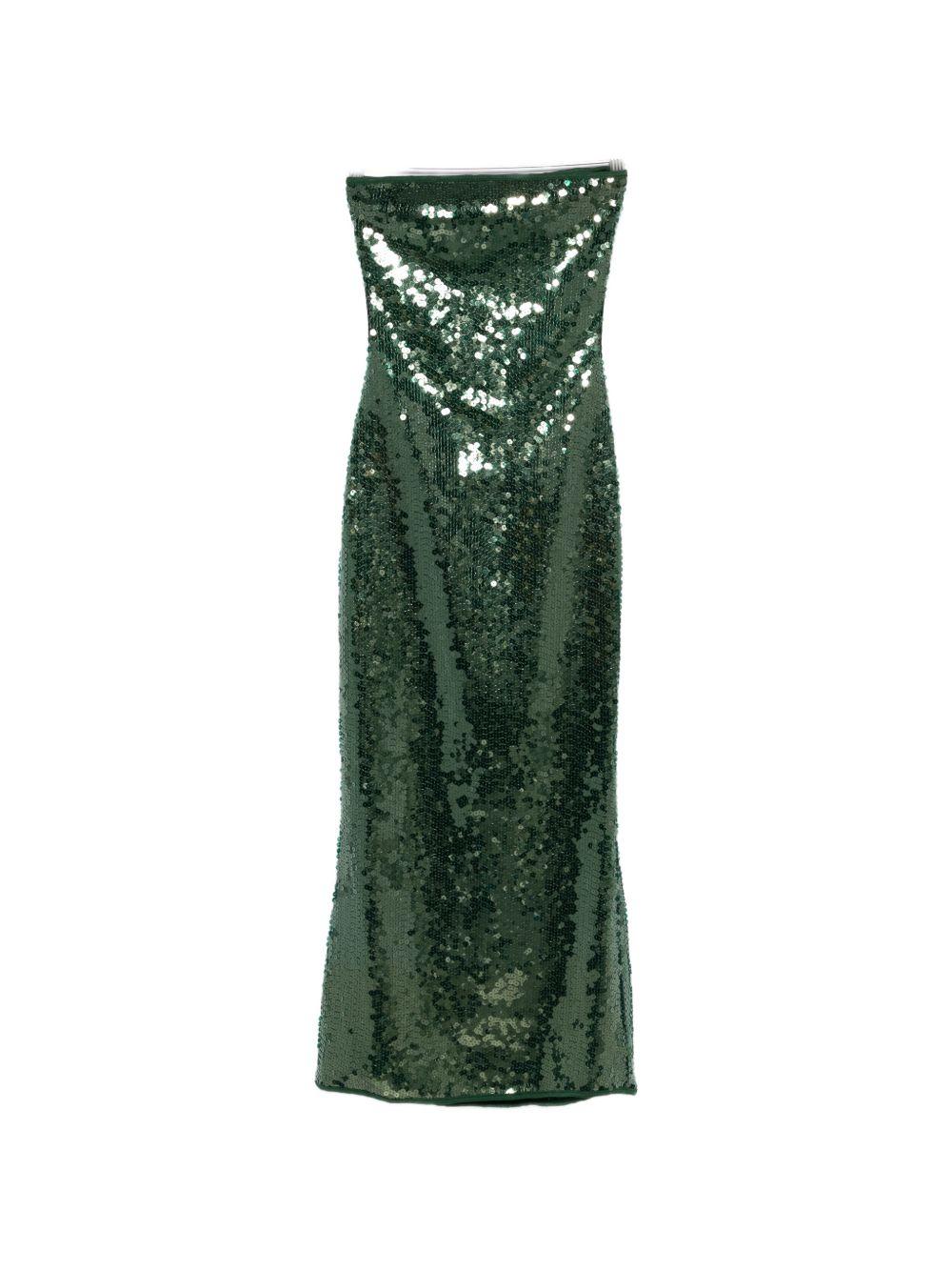 Abito di paillettes in verde Oséree - donna 