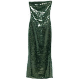 Abito di paillettes in verde Oséree - donna 