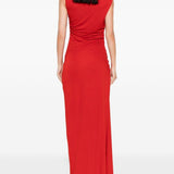 Abito maxi con spacco blaine in rosso Simkhai - donna 