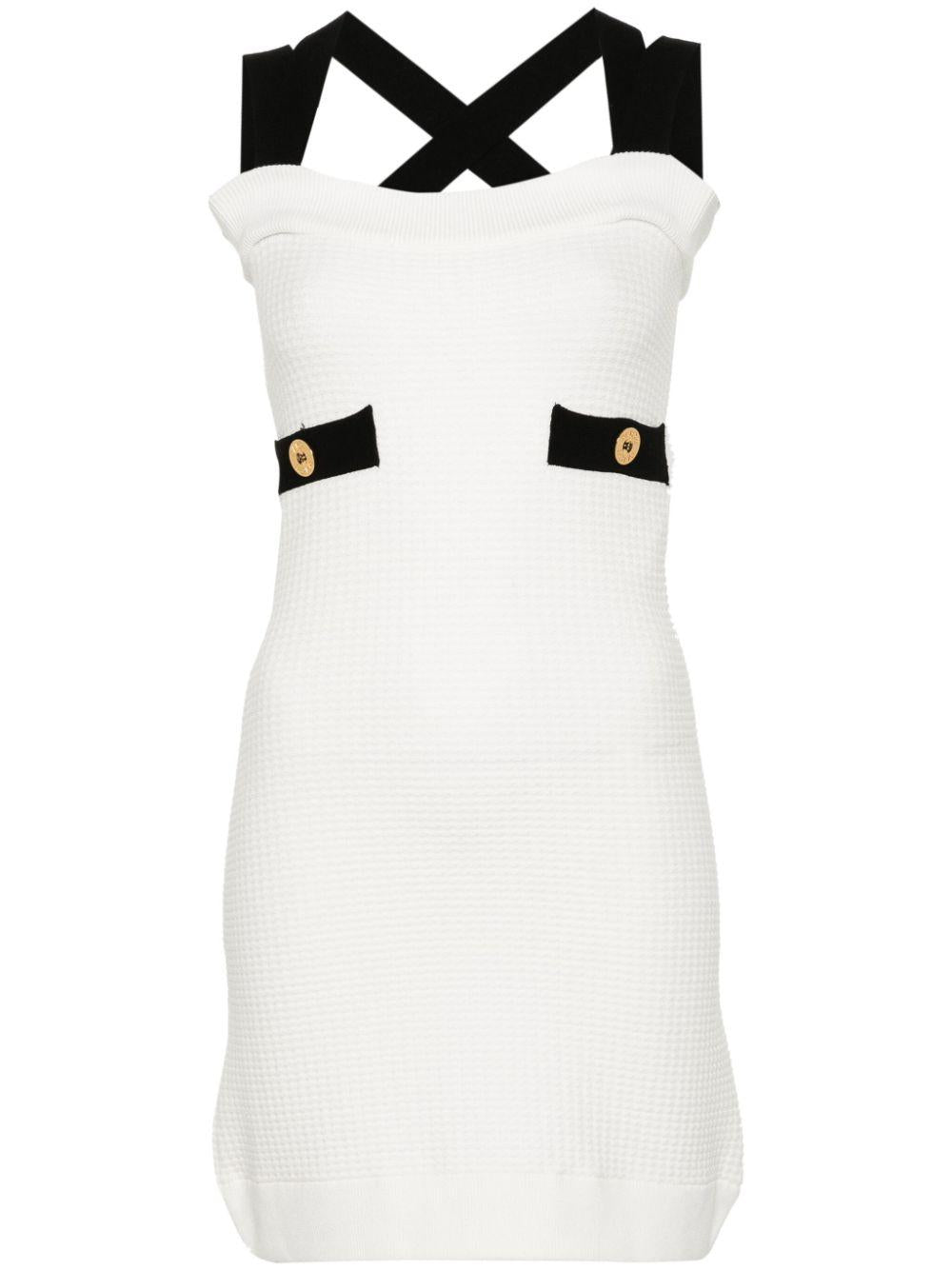 Abito senza maniche in maglia 3D in bianco - donna 