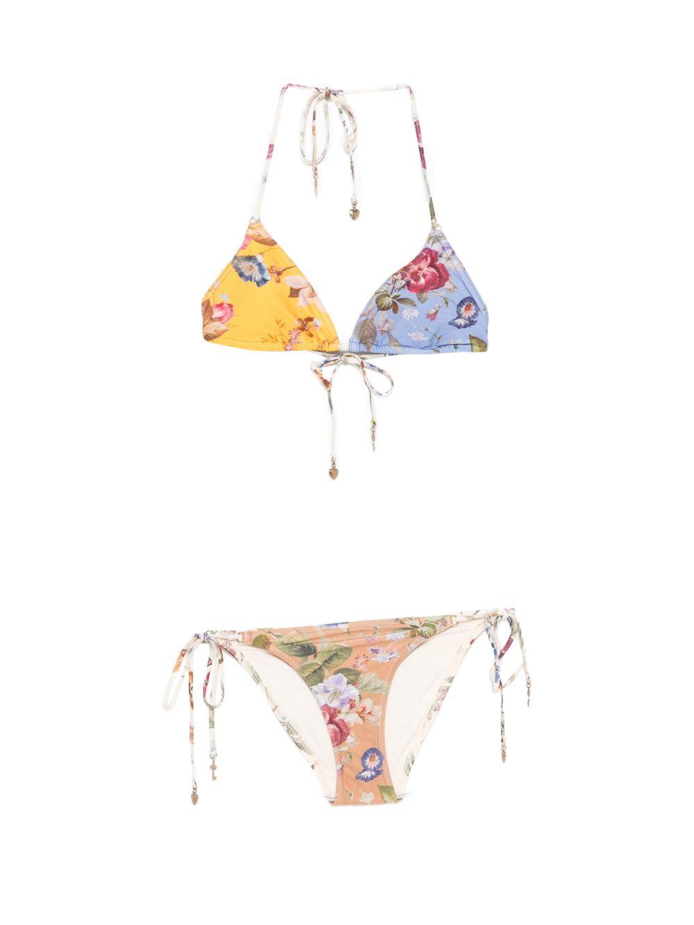 Bikini con stampa spliced in multicolore Zimmermann - donna 