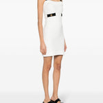 Abito senza maniche in maglia 3D in bianco - donna 