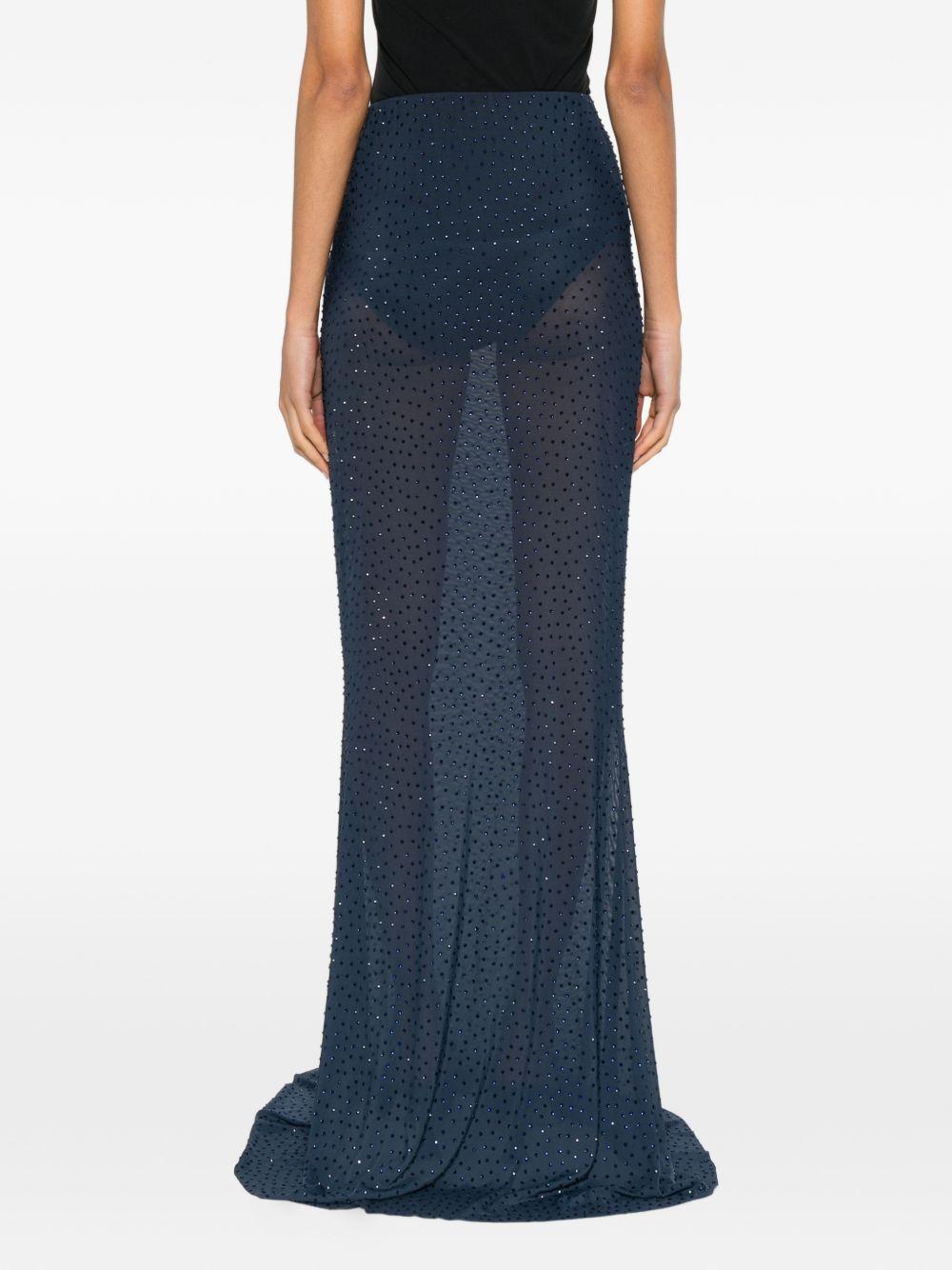 Gonna maxi con cristalli in blu Rebecca vallance - donna 