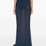 Gonna maxi con cristalli in blu Rebecca vallance - donna 