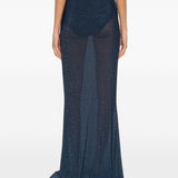 Gonna maxi con cristalli in blu Rebecca vallance - donna 