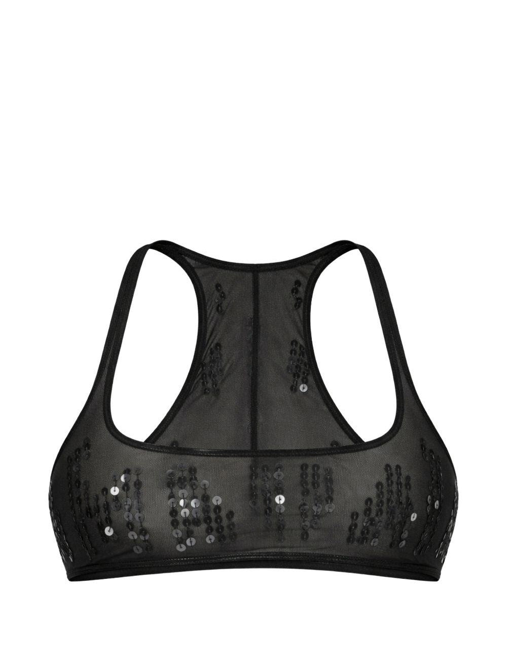 Top semi-trasparente unhorny in nero Rick owens lilies - donna 