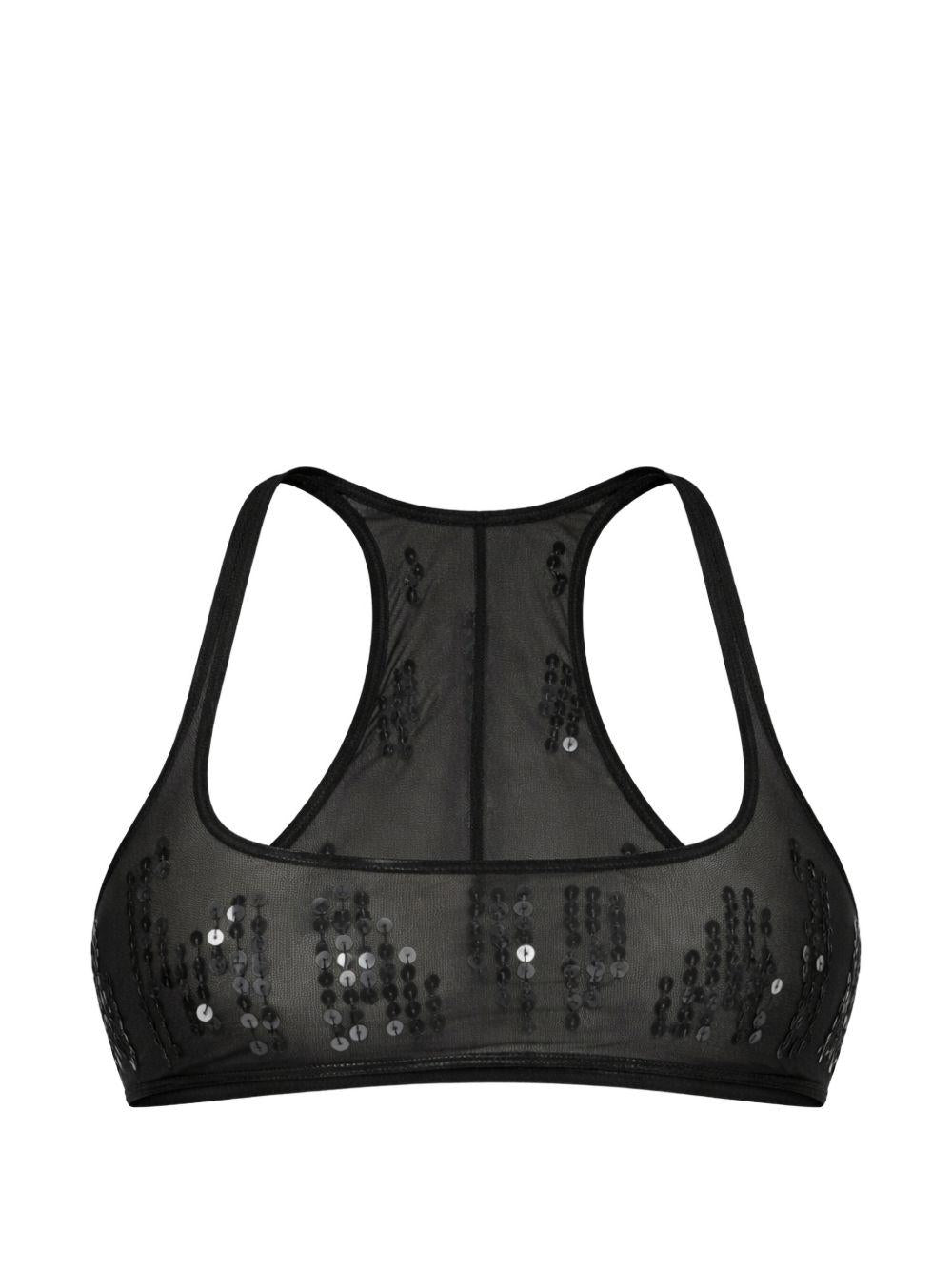 Top semi-trasparente unhorny in nero Rick owens lilies - donna 