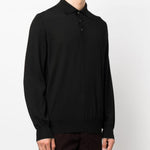 Polo a maniche lunghe in nero Brunello cucinelli - uomo 
