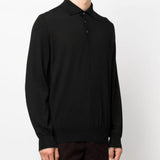 Polo a maniche lunghe in nero Brunello cucinelli - uomo 