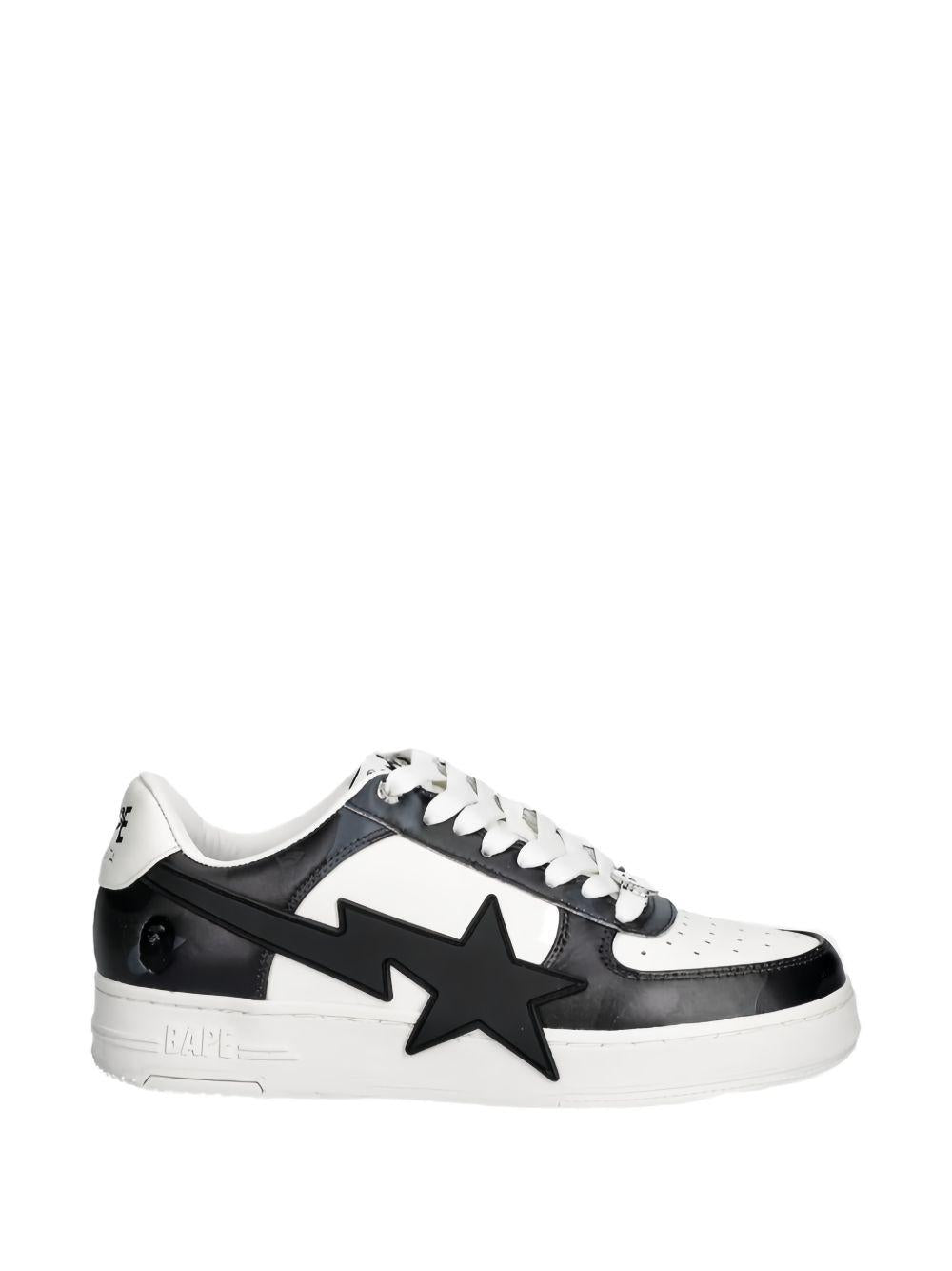 Sneakers basse sta #1 m2 in bianco e nero A Bathing Ape - uomo 