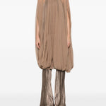 Mantella luxor in seta in beige Rick Owens - donna 